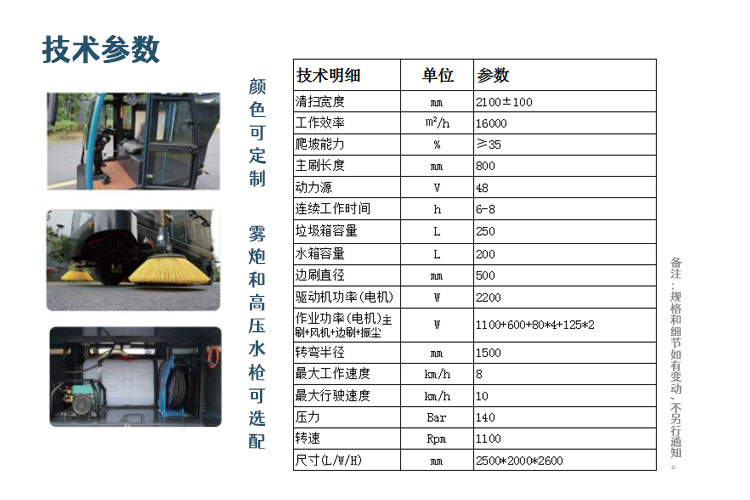 技术参数